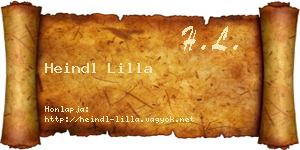 Heindl Lilla névjegykártya